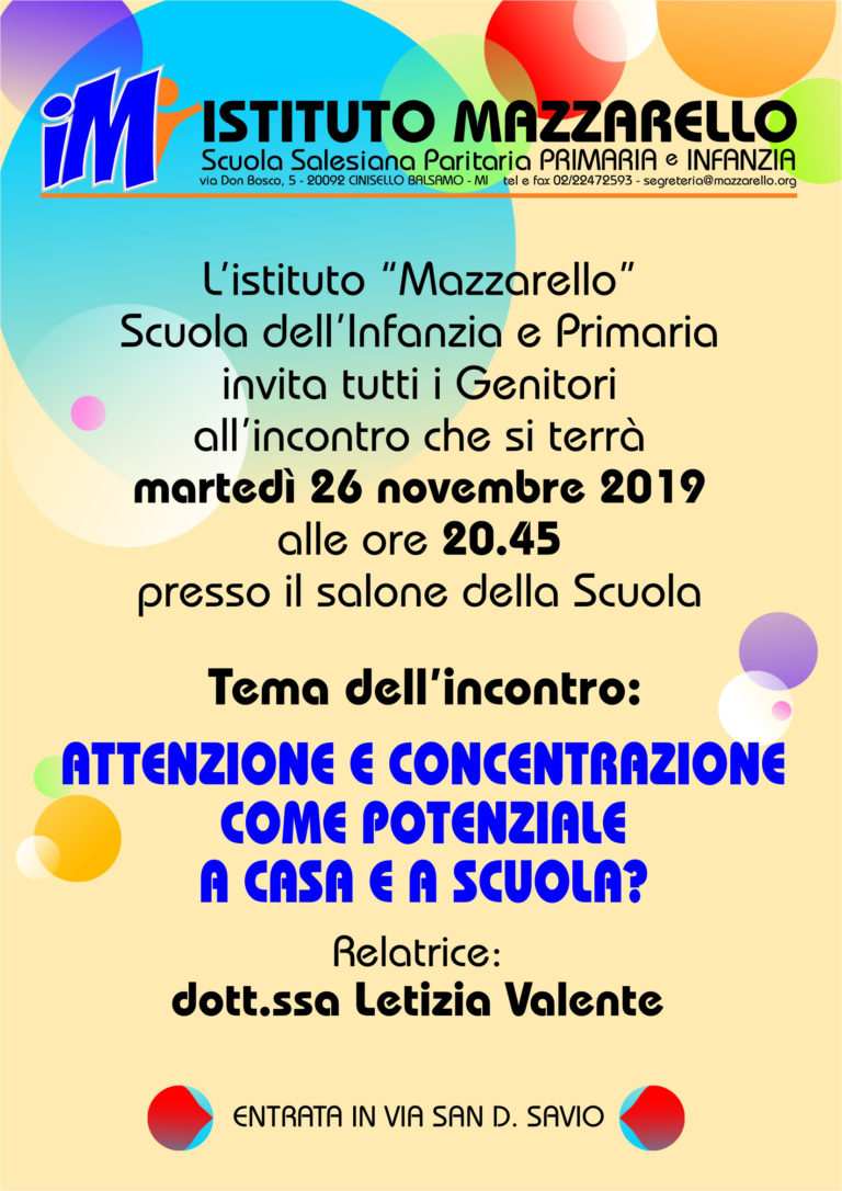 Incontro del 26-11-2019 rivolto a tutti i genitori