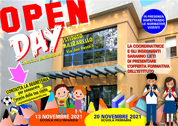 OPEN-DAY SCUOLA PRIMARIA 20 Novembre 2021